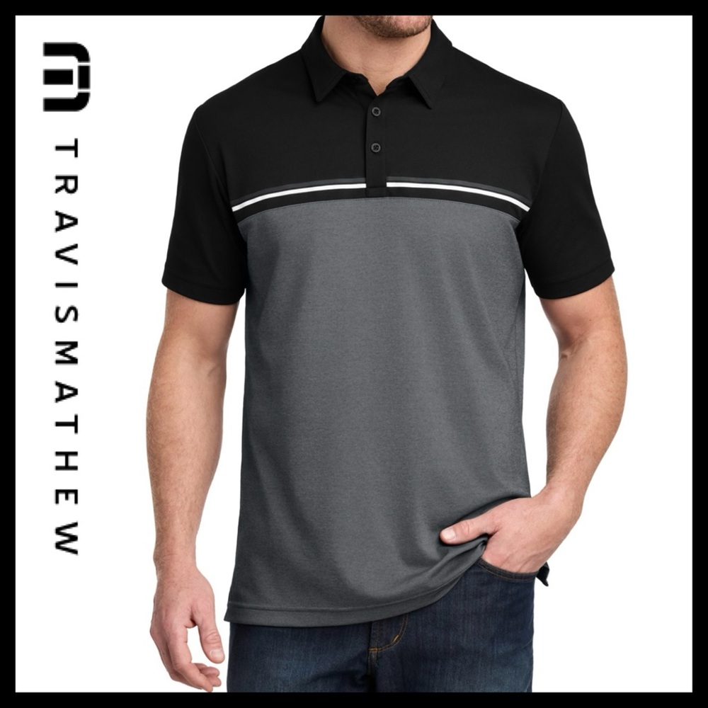 Travis Mathew Men’s Luxury Sunset Blocked SS Polo Size (XL) Like NEW